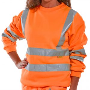 Orange Hi-Vis Sweatshirt lady