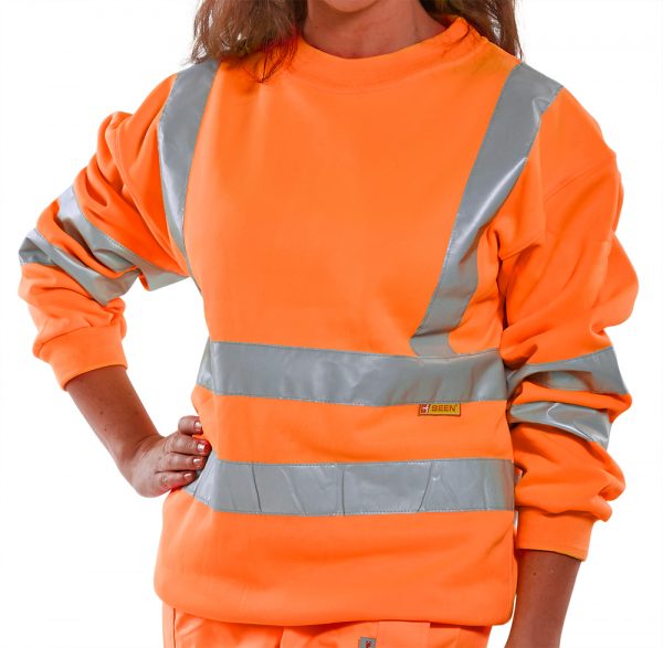 Orange Hi-Vis Sweatshirt lady