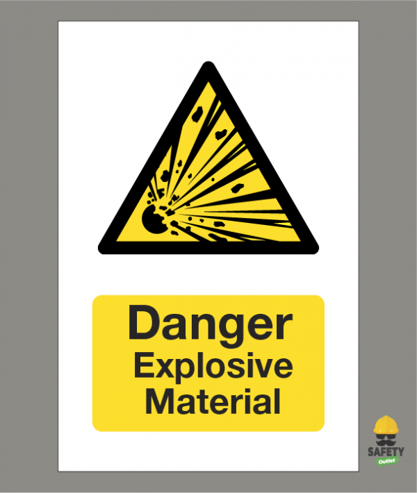 Explosive Material Hazard Sign