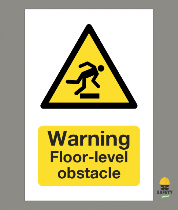 Floor-level obstacle Hazard Sign