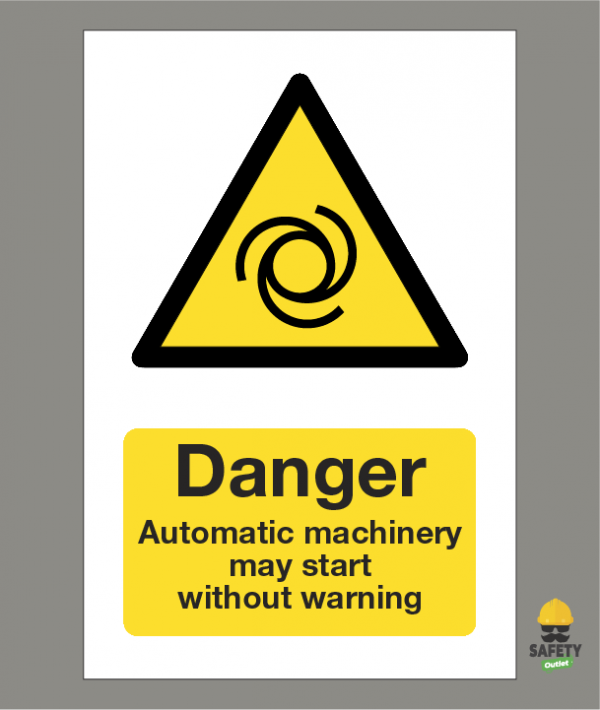 Automatic Machinery Hazard Sign